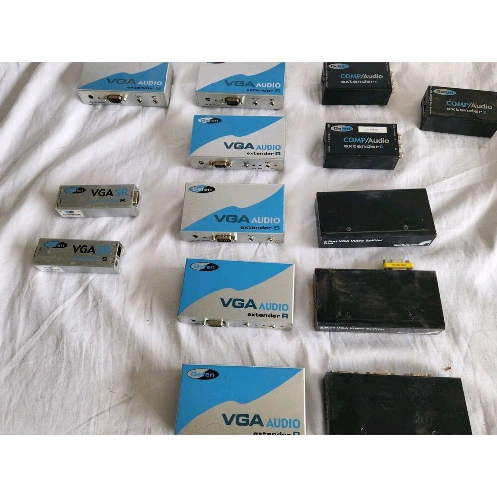 Gefen VGA Audio Extender Lot AV Distribution Splitter Comp Tested Works